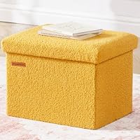 HAUSFRAU Pouf avec espace de rangement, petit banc, tabouret, boîte de rangement, charge maximale de 130 kg, r