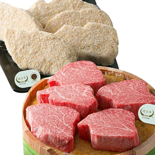 岩井亭 近江牛 ヒレごのみ ヒレ味噌漬 5枚/計600g・近江牛ヒレビフカツ 5枚/計600g セット 高島屋選定品 AH-E01