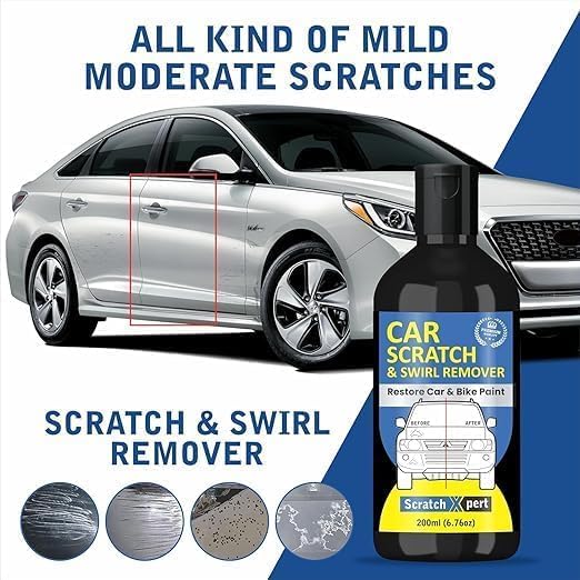 Image of Vylit Car Body Scratch Remover and Repair Polishing Cream Kit with Sponge Cream Wax Body Compound Scratch Remover For Car and Bike 200Ml (1)
