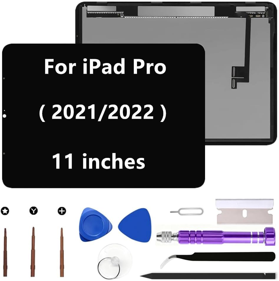 for iPad Pro 11 LCD Screen Replacement 2021 3rd Gen A2301 A2459 and 2022 4th Gen A2435 A2761 A2759 11" Display Touch Digitizer Assembly