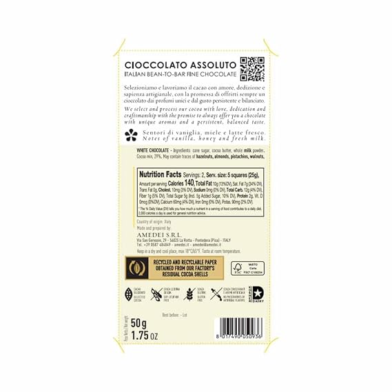 Amedei Toscano White (Bianco) Chocolate Bar