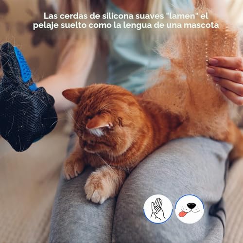 Miniatura 8 de Guante De Cepillado Para Mascotas, Guante Que Elimina El Pelaje De Forma Suave, Herramienta De Masaje Con Diseño De Cinco Dedos, Perfectos Para Perros Y Gatos De Pelo Largo Y Corto