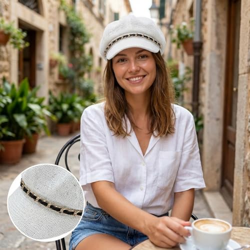Gorra Octogonal de Mujer con Lentejuelas miniatura 2