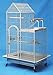 Extra Large Parrot Bird Wrought Iron Rolling Cage with Play Stand Perch Ground with Seed Guard (36