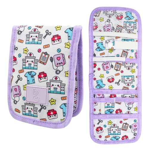 Ph Pro Heat Pochette Infirmiere pour Blouse avec Aimant, Violet Clair | Pochette Aide Soignante pour Stylos, Ciseaux et Petits Accessoires