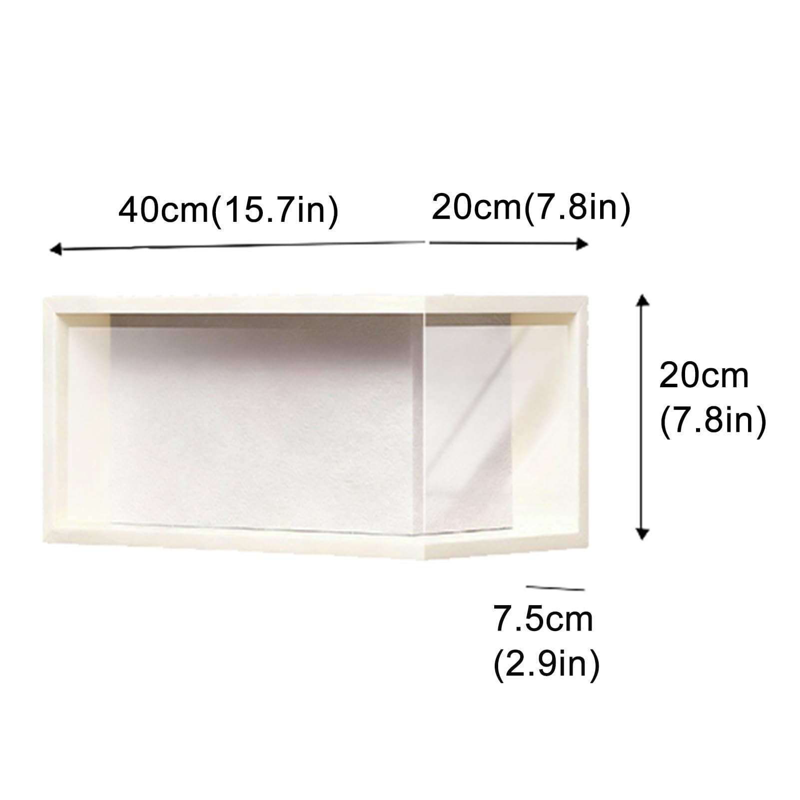 Vetrina Espositiva, Vetrina Portaoggetti A Parete Anta Scorrevole, Organizzatore Portaoggetti in Acrilico Trasparente per Casa, Ufficio, Camera da Letto(40x20x20cm)