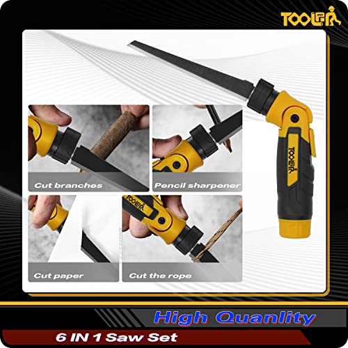 Toolan: 6-In-1 Multi Blades Hand Saw, Drywall Saw. For Cut Sheetrock, Wood, Metel, Plastic, Plywood, Camping Food. Portable Hand Saw… #TOP3