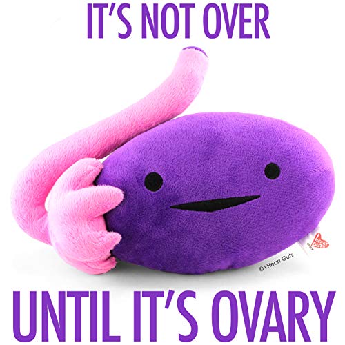 I Heart Guts Ovary Plush - Ova Achiever! - 10" Ovarian Cancer Ivf Gift Stuffed Toy #TOP6