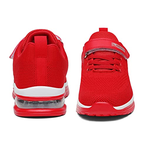 IGBAY Red Sneakers for Toddlers Boys & Girl Shoes Lightweight and Breathable Kids Tennis Running Shoes with Athletic and Gym Sports Size 8.5 Toddler