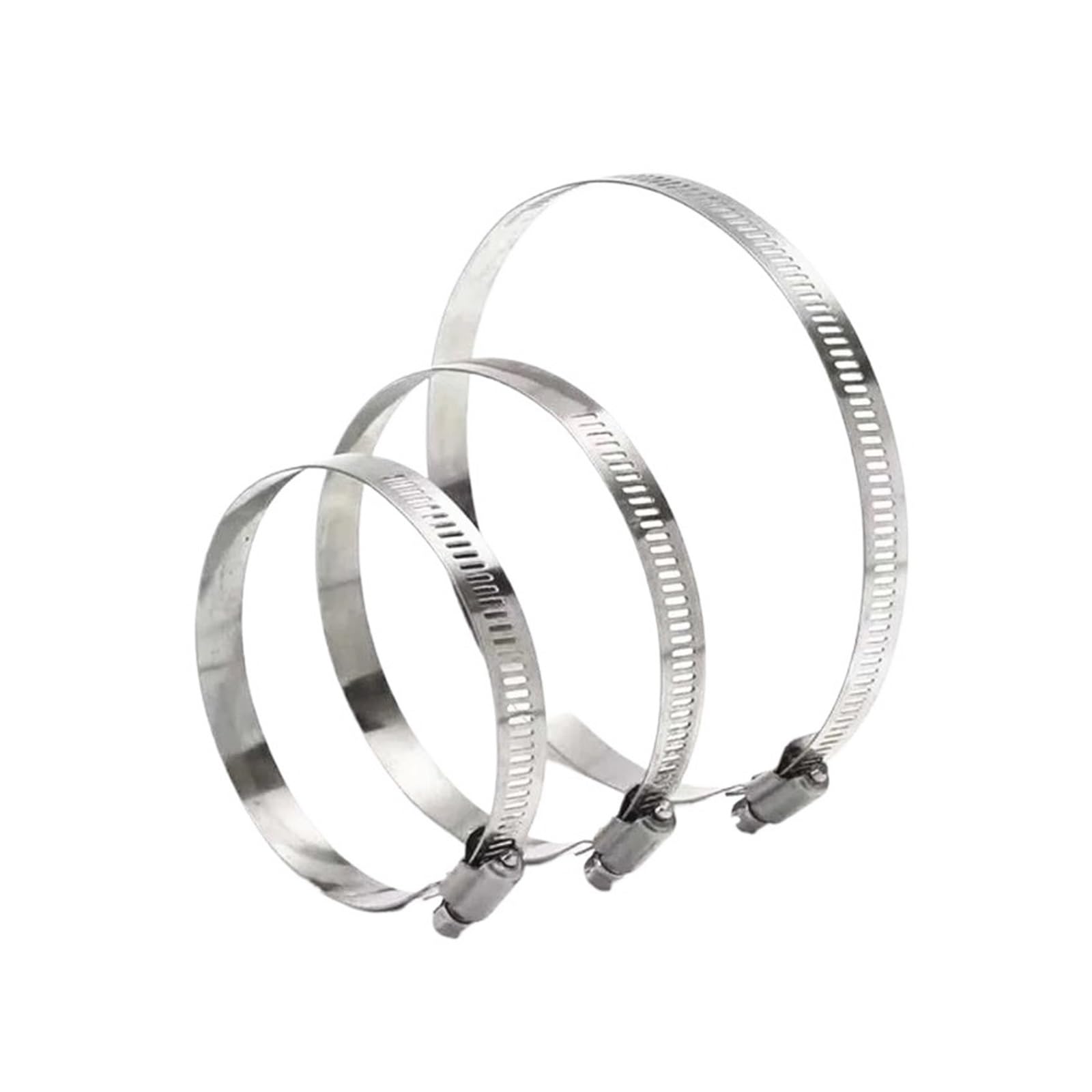 Stainless Steel Pipe clamp 1pcs Stainless Steel Hose Clamp Adjustable Drive Hose Clamp Fuel Line Worm Size Clip Hoop(21-44mm)