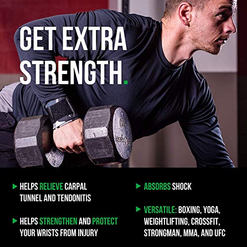 MRX Weight Lifting Gym Training Wrist Wraps for Wrist Support Bodybuilding Workout Wrap Men Pack 4 / Women (Black) - Thumbnail 7