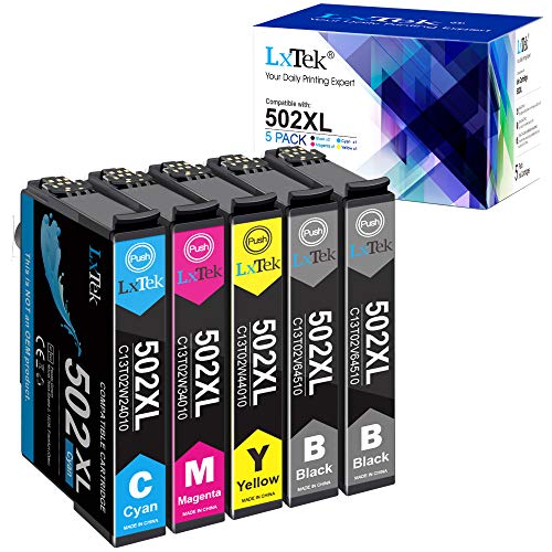 LxTek 502XL Cartuchos de tinta substituição para Epson 502 502 XL per Epson Expression Home XP-5100 XP5105 XP5105, Workforce WF-2860DWF WF-2865DWF WF-2860 WF-2860 WF-286 5