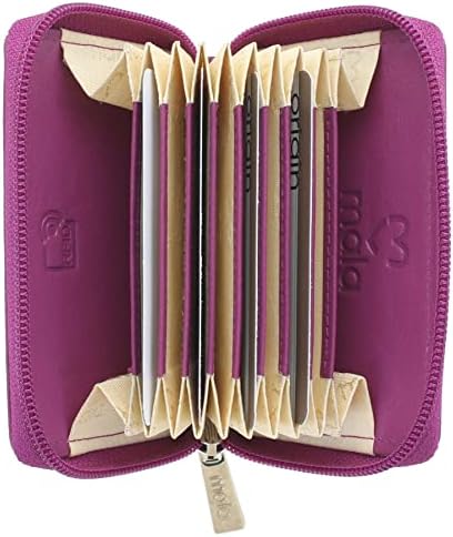 Mala Leder Kreditkartenetui - RFID-Schutz Mit 10 Fächern In Braun