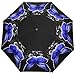 Produktbild Merle House Pretty Blue Butterfly Pattern 3 Falten Auto Öffnen Schließen Regenschirm Leichte Drop UV-Schutz Winddicht Automatische Regenschirme für Frauen Männer