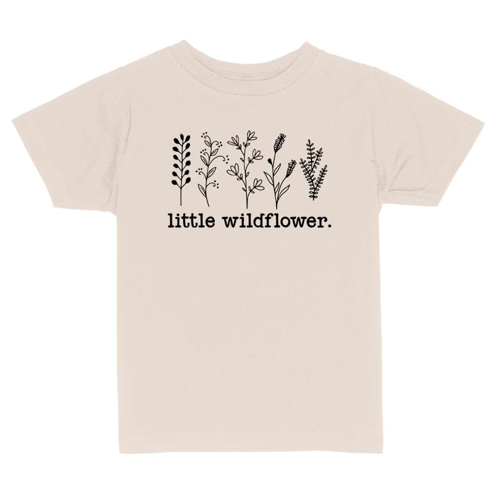 Little Wildflower Toddler Kids T-Shirt 4T Natural