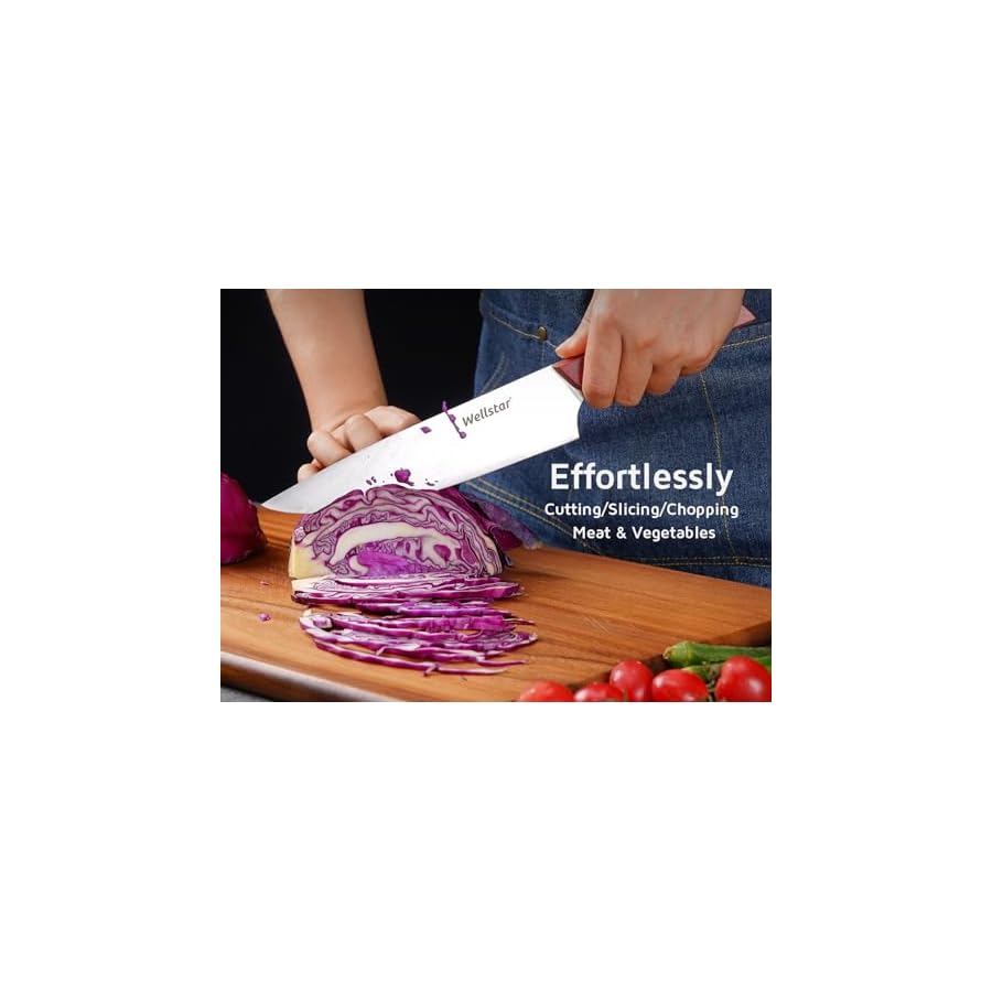 Chef Knives Set, 6-Piece Kitchen Knife Set, Sharp Professional Cooking Knives with High-Carbon-Stainless-Steel Blades