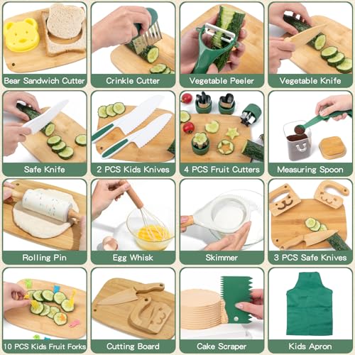 20 Pcs Kids Safe Knife Set for Real Cookin - image 5