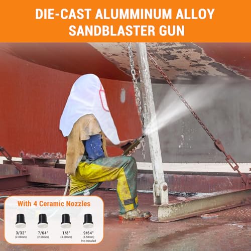 image for GAOMON 5 Gallon Sand Blaster Sand Blasting Machine, 60-110 Psi Pressur