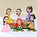 CYSJ Princesa Cake Topper 6Pcs Dibujos Animados Decoración de Tartas Figuras Decoración para Tarta de cumpleaños de Figuras de Dibujos Animados del Fiesta Suministros