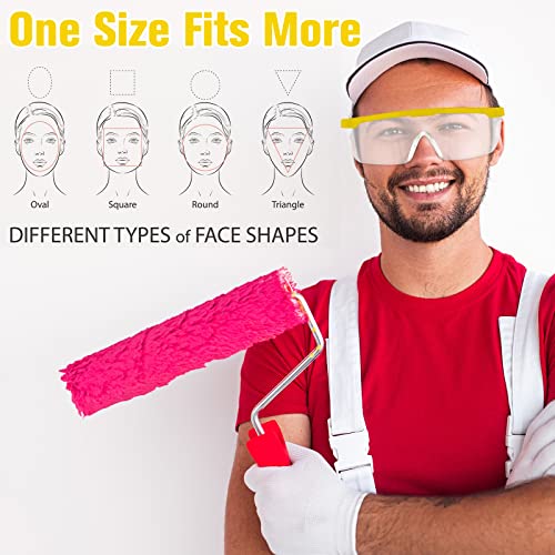 Kigeli 20 Pairs Safety Goggles Over Glasses Lab Goggles Anti Fog Scratch Adult Protective Eyewear For Classroom Work (Yellow) #TOP4
