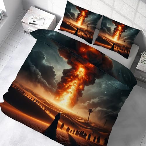 Housse de couette 240x260 pour lit king size parure volcan zip - 5