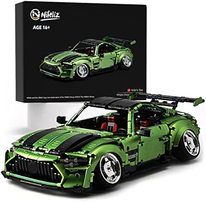 Nifeliz GT Race Car Building Set and Engineering Toy, Adult Collectible Technology car Building Kit, 1:10 Scale Super Car Model for Adults Men Teens Compatible with Lego (2878 PCS)