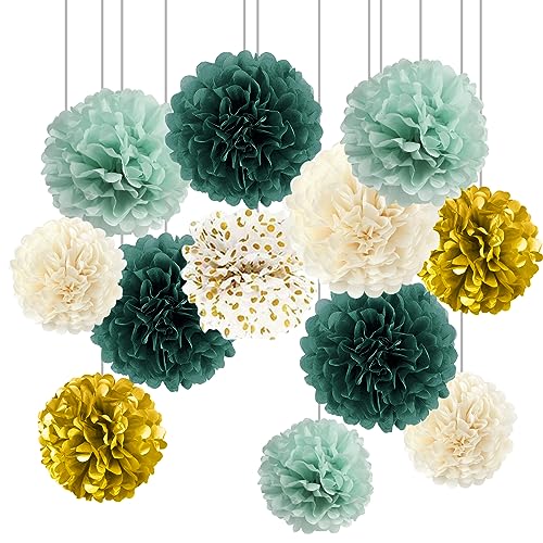 20 Stück Boho Pompons Rosa - Papierblumen Deko Für Geburtstage & Babypartys