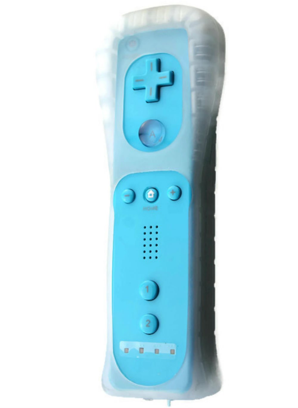AMGGLOBAL Remote and Nunchuk Controller in Blue Red White Black Pink for Nintendo Wii Remote WII + Free Silicone Cover