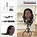 20 Inch Mannequin Head Human Hair with Stand,Real Hair Mannequin Head for Braiding,Cosmetology Manikin Doll Head for Styling with Mannequin Head Stand Table Clamp Hair Braiding Set
