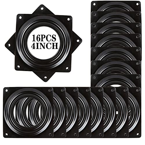 CYEAH 16-Pack Lazy Susan Hardware 4 Inch, 300 LB Capacity Lazy Susan Turntable Bearing, 5/16” Rotating Bearing Bar Stool Swivel Plate for Kitchen Cabinet, Craft Project, Serving Trays