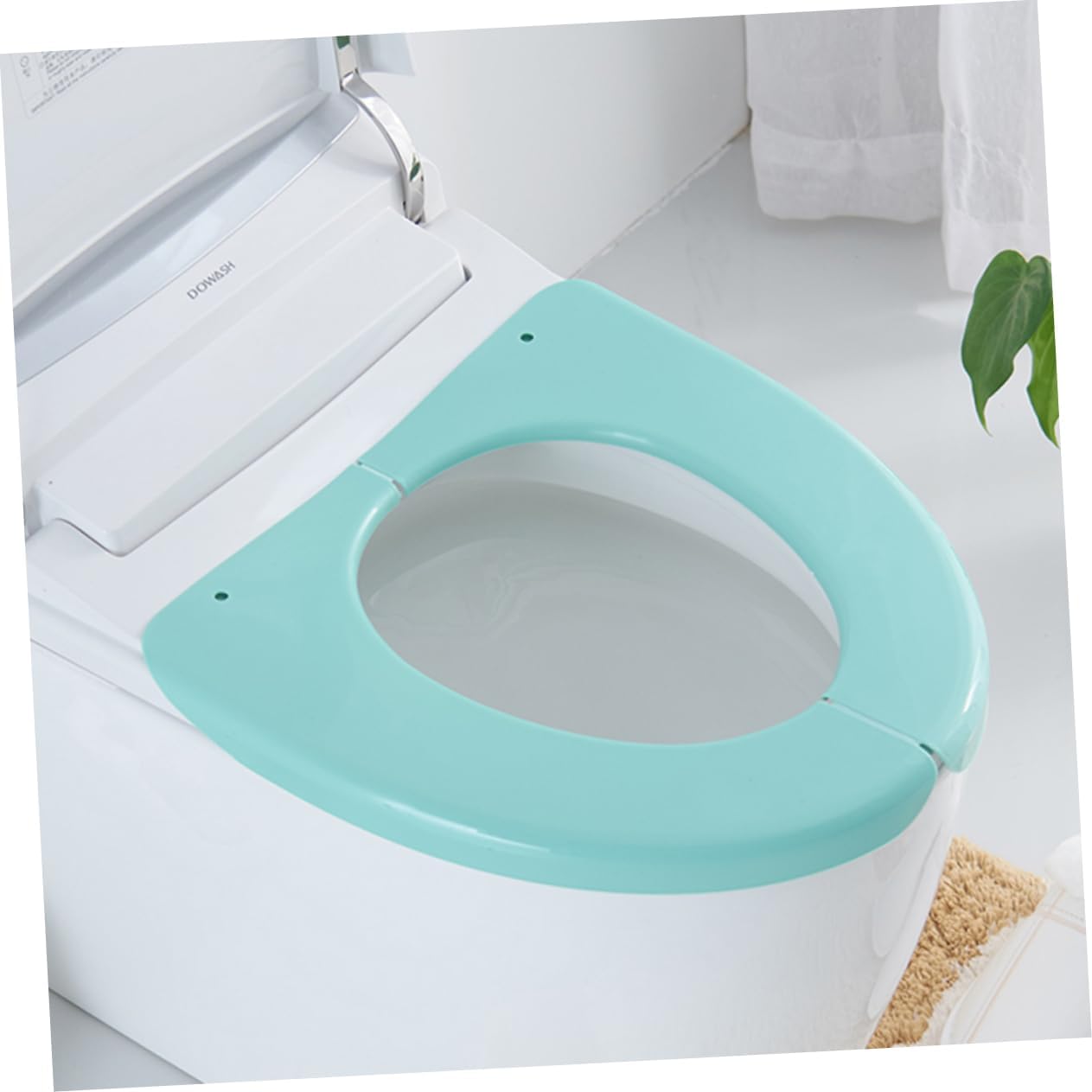 NOLITOY 1pc Folding Potty Training Seat Cover Lightweight Portable Toilet Cushion for Home and Standard Toilets Made from Plastic for Boys and Girls and Adults Nordic Green