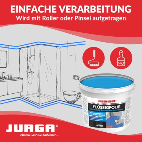 Flüssigfolie Jurga für Bad und Dusche, 4 kg, 3,3 m², Dichtfolie