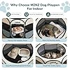MZNZ Dog Cat Playpen, Portable Puppy Pet Crate Indoor for Small Dogs Cats Rabbits, Foldable Dog Cage Enclosure for Outdoor, Pop Up Dogs Tent Kennel with Carrying Case, Grey #2