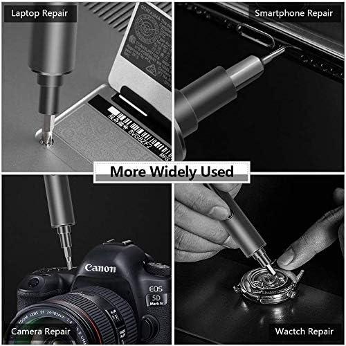 POWERGIANT Mini Electric Screwdriver, 57 in 1 Cordless Electric Precision Screwdriver Kit Including 55 Driver Bits, LED Lights and Magnetic Mat for Phone/Laptop/Watch/Camera