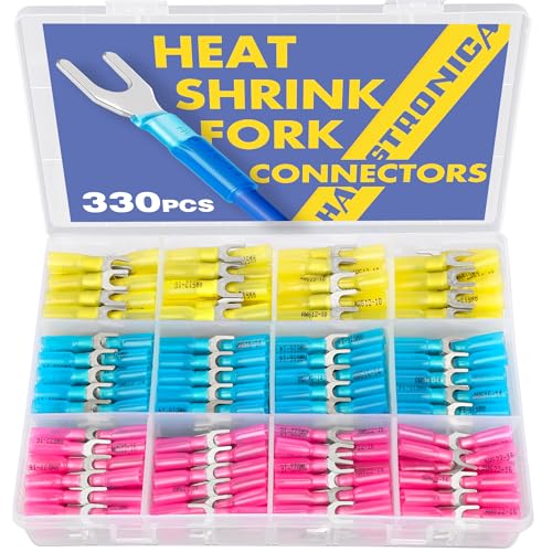 haisstronica 330PCS Heat Shrink Fork Connectors