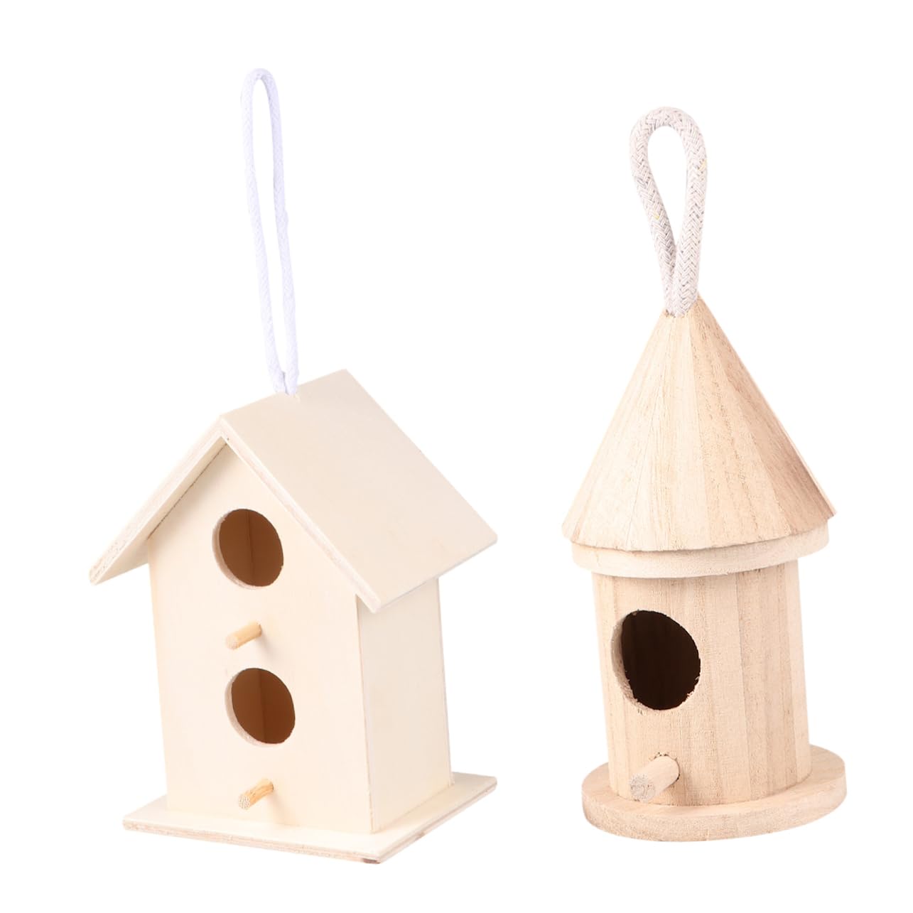 5 Pezzi Nido in Legno di Pino Casa Esterna per Volatili Letto per Volatili Decorazione da Giardino
