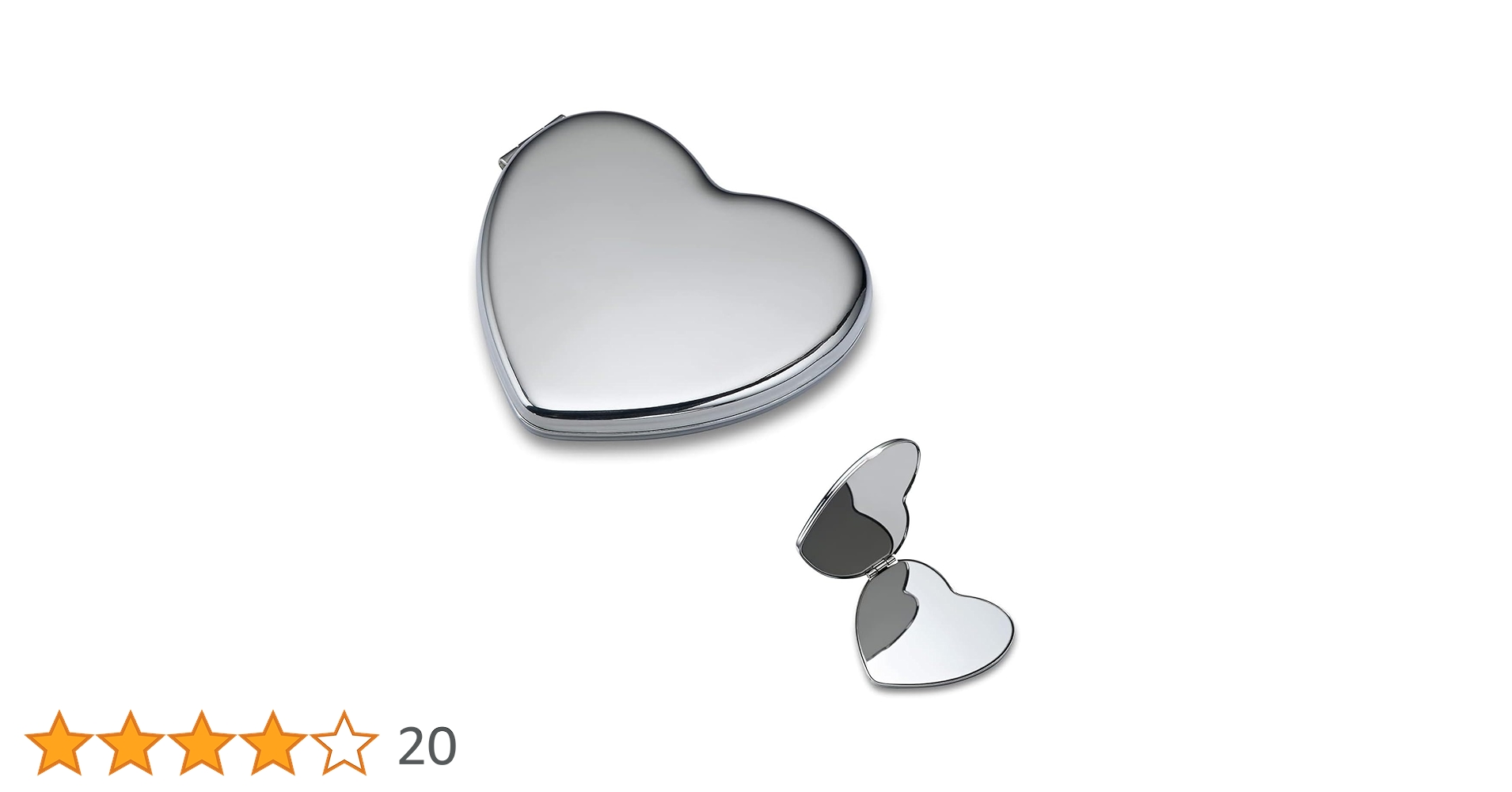 ティファニー カーブド ハート シルバー コンパクト ミラー 手鏡 TO76