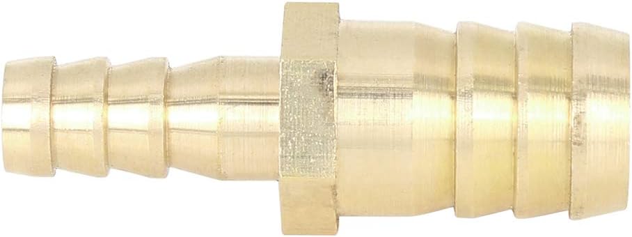 X AUTOHAUX 2 Pcs 16mm to 10mm Brass Barb Hose Fitting Straight Connector Adaptor for Air Water Gas Oil
