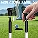 KINGTOP Golf Flagpole with Ball Retrieval, Portable Two-Section Design, Stylish Black & White Striped Coated - Perfect for Home Putting Greens & Golf Clubs, 1-Pack