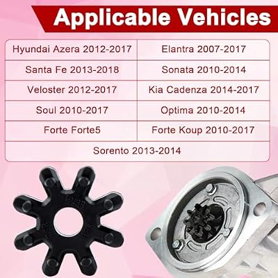 2 PCS Flexible Steering Coupler Replacement 56315-2K000FFF, Nylon Pad Plastic Rubber Wheel, Automotive Power Steering Coupler Steering Column, Compatible with Hyundai and Kia