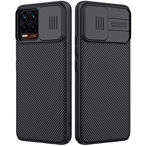 Funda para Realme 8 4G /Realme 8 Pro, Nilkkin Slide Lens Cover Slim Funda protectora con protector de cámara, PC duro y TPU Ultra Delgado Antiarañazos para Realme 8 /Realme 8 Pro (negro)