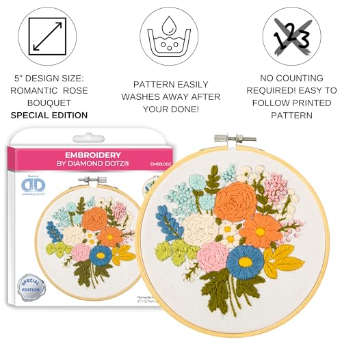 Image of DIAMOND DOTZ Romantic Rose Bouquet Embroidery Kit for Beginners and Adults