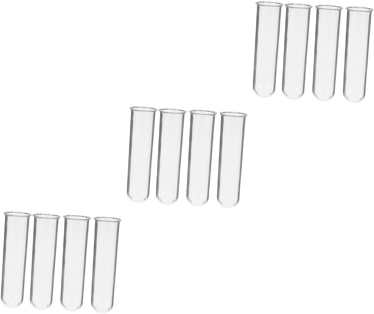 12 pcs Glass Tube Plant Vase Durable Hydroponic Test Tube Propagation Station for Plants Versatile Terrarium Container for Home Decor and Flower Display