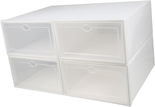 Cabilock Caja de zapatos de plástico transparente para zapatos, cajón transparente, cajas de zapatos para el hogar, caja de almacenamiento