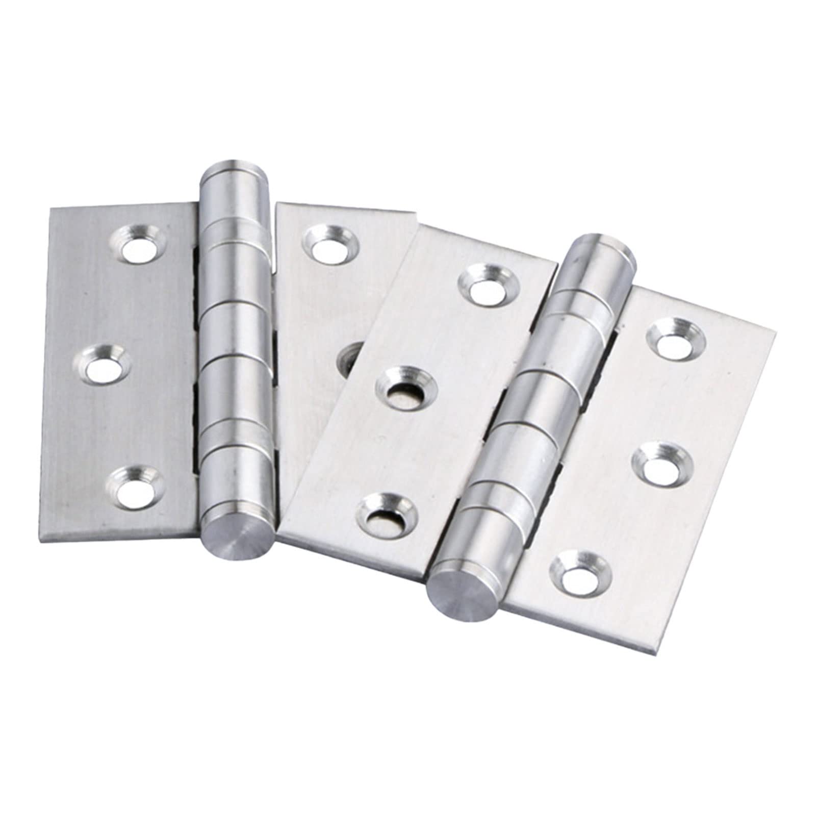 Accesorios de rodamiento de Bolas de Alta dureza de Acero Inoxidable, 2 uds, bisagra Plana Interior y Exterior, Armario de Puerta Resistente