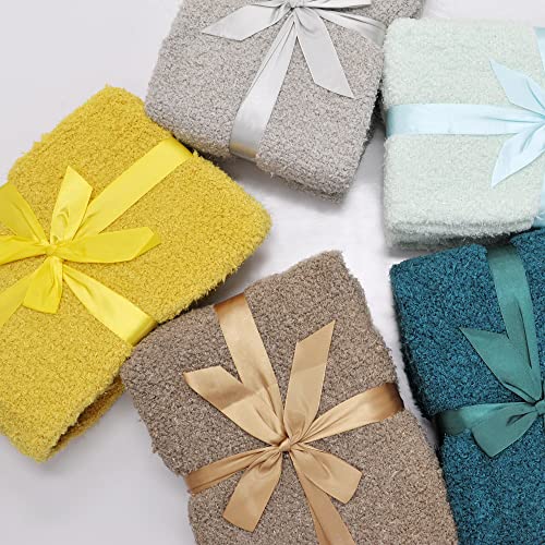 Home Soft Things Grey Fluffy Knitted Throw Blanket With Fringe, String, 60'' X 80'', Soft Warm Comfy Lightweight Throw Accent Decorative Blanket For Couch Bed Sofa #TOP3