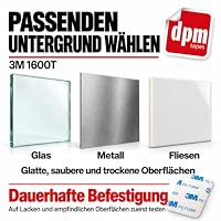 Dpm Tapes - 3M 1600T, 40 rechteckige doppelseitige PE-Schaumstoff-Klebepads, wasserbeständig, 25 x 50 mm – Ansicht 6
