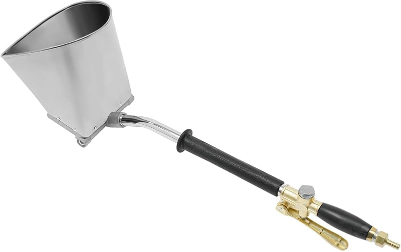 Pistola pulverizadora de mortero de cemento, 4 chorros, herramienta de pistola pulverizadora de estuco, textura superior de pared, herramienta de pintura manual, tolva de pintura de mortero de cemento, pulverizadores neumáticos para construcción, renovación (parte superior de pared pulverizada)