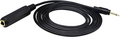 zdyCGTime Chapado en oro de 0.138 in mono 1/8 pulgadas audio macho a 0.250 in 1/4 pulgadas hembra adaptador de cable convertidor (4.9 ft/5 pies)