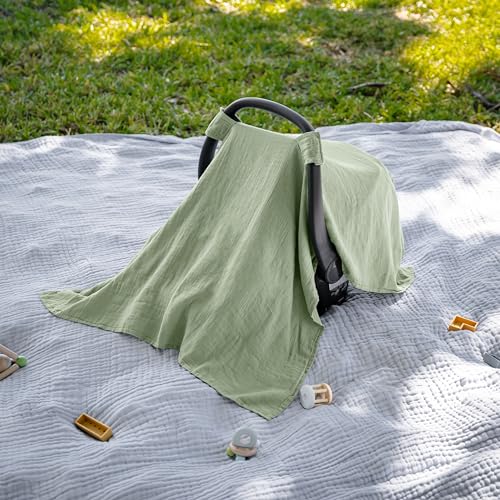 image for Comfy Cubs Baby Car Seat Cover - Soft, Breathable Bamboo Rayon and Mus